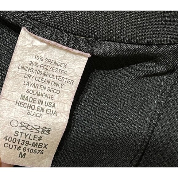 New Karlie Bra Top Tank Black Zip Back Size M Medium Square Neck - Picture 5 of 5